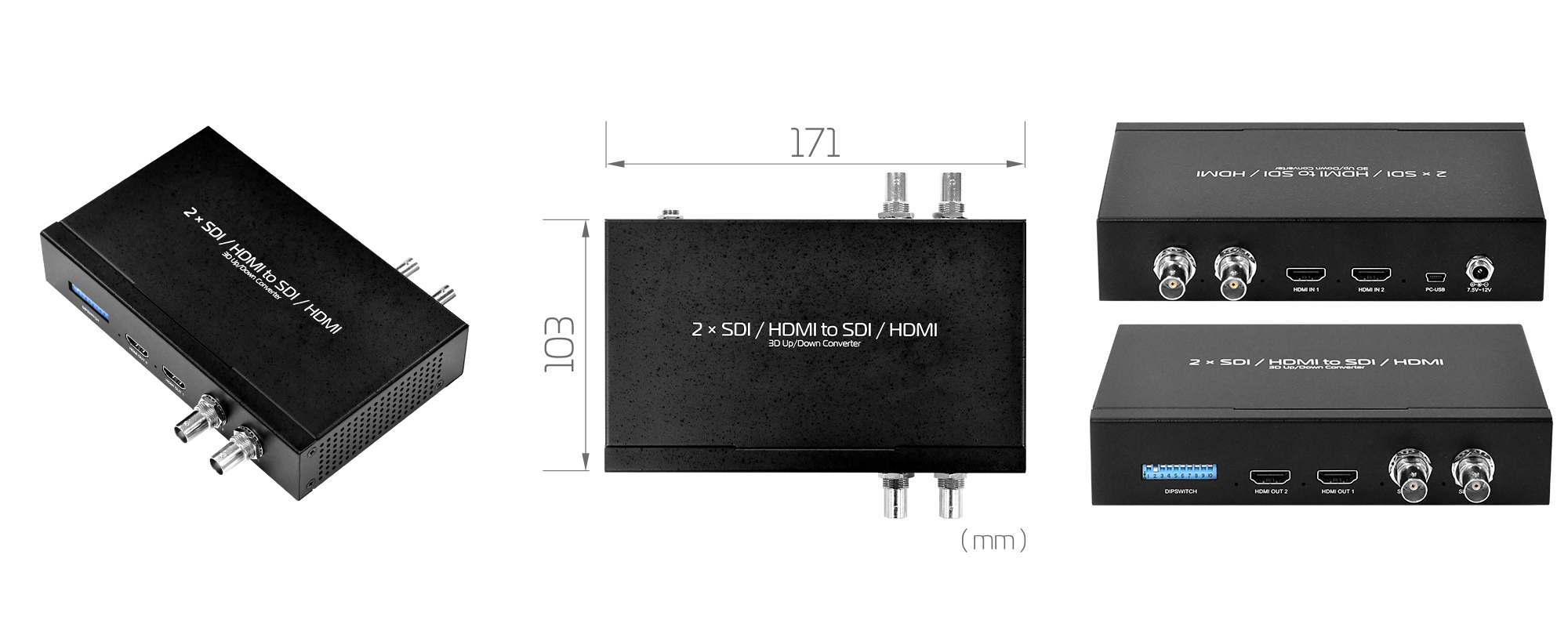2 × SDI/HDMI to SDI/HDMI